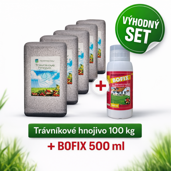 Fertistav Trávníkové hnojivo 100kg + Bofix 500ml